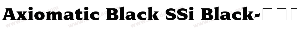 Axiomatic Black SSi Black字体转换